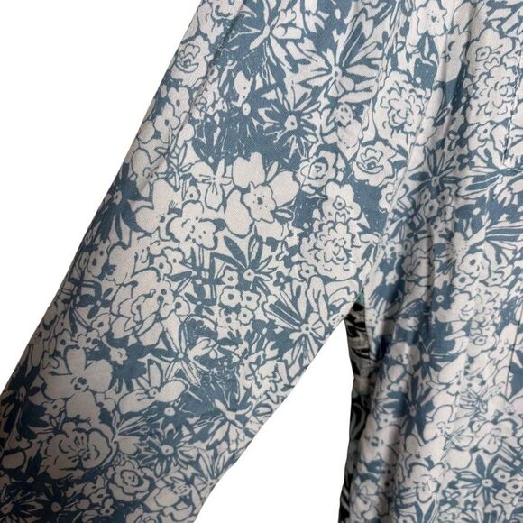 Style & Co Blouse Women's Medium Floral Button Up Boho Long Sleeve Top - Picture 4 of 9